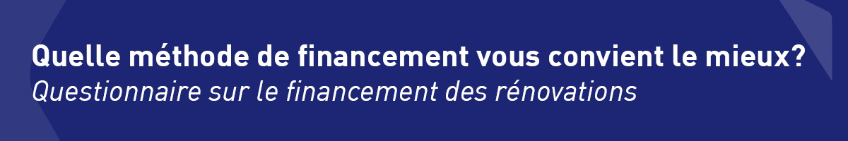 MCAP Questionnaire sur le financement des rénovations